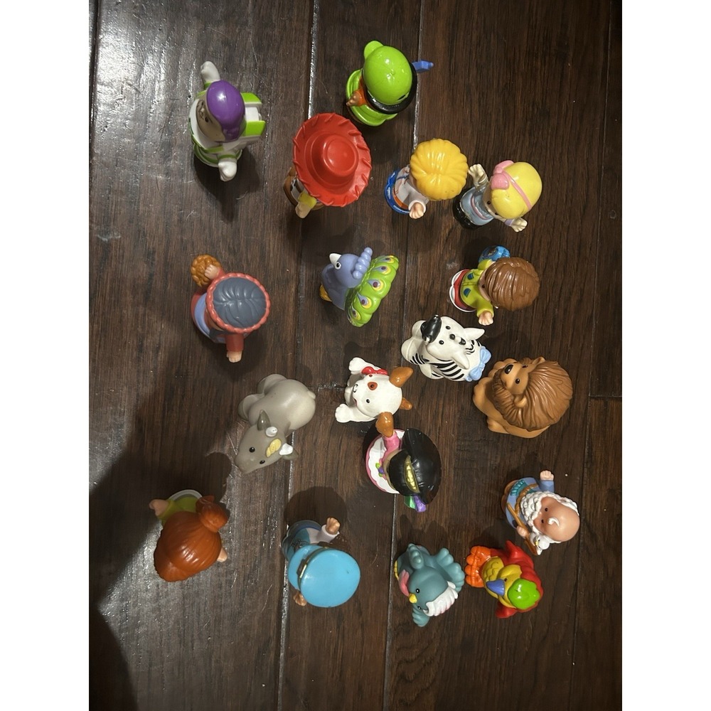 Lot Of 18 Little People Noah Animals Toy Story Paint Chipped